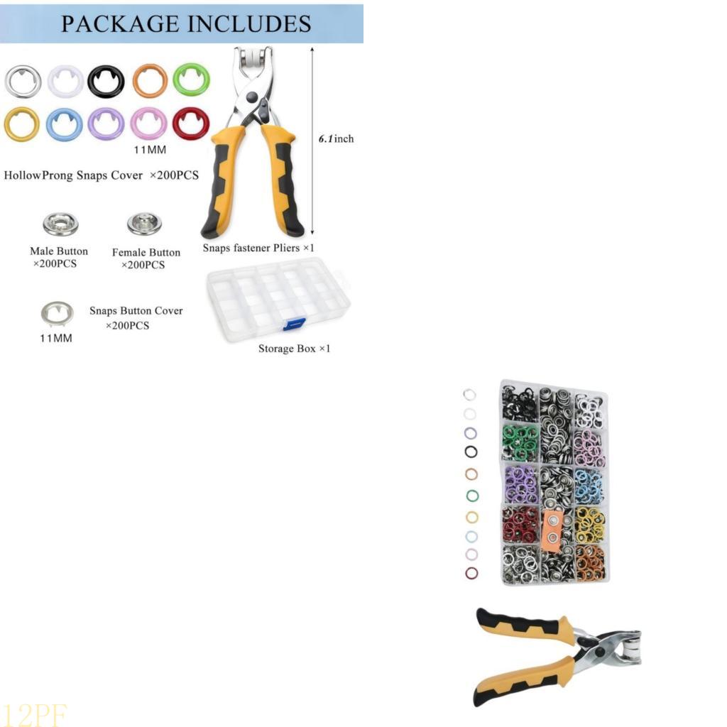 Snap Plier Setter - Boutons-pression en métal 12PF 11mm avec