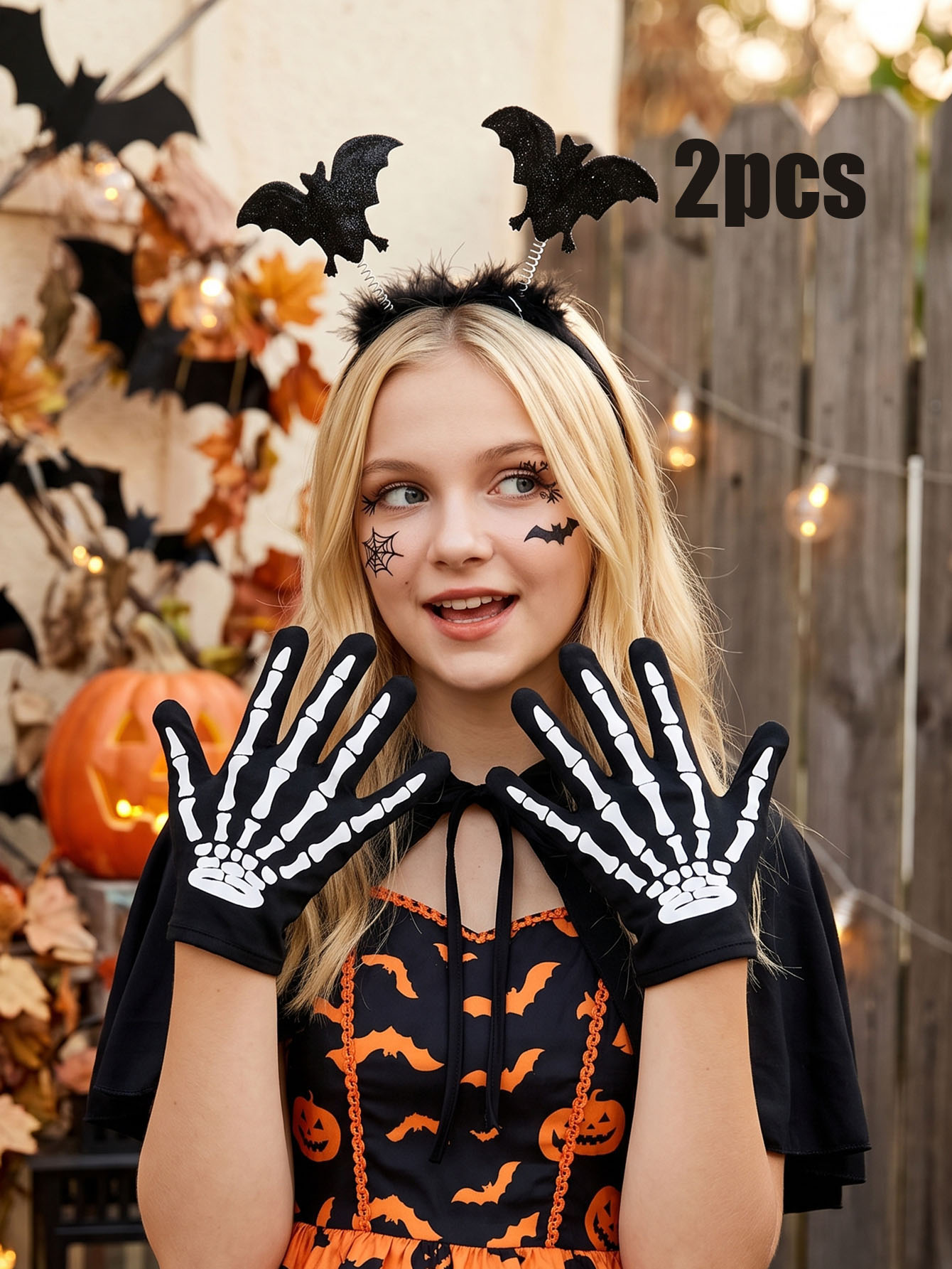 Cosplay Bat Prop - Ensemble d'accessoires d'Halloween pour adolescentes, 2