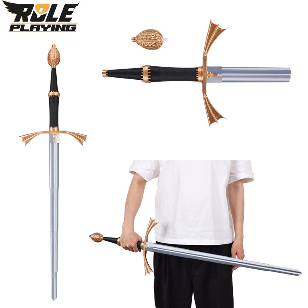 Cosplay Prop Dagger - Couteau rétractable en plastique argenté pour