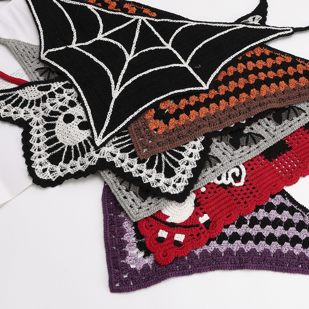 Cosplay Bat Prop - Nouveau foulard triangulaire en coton tricoté,